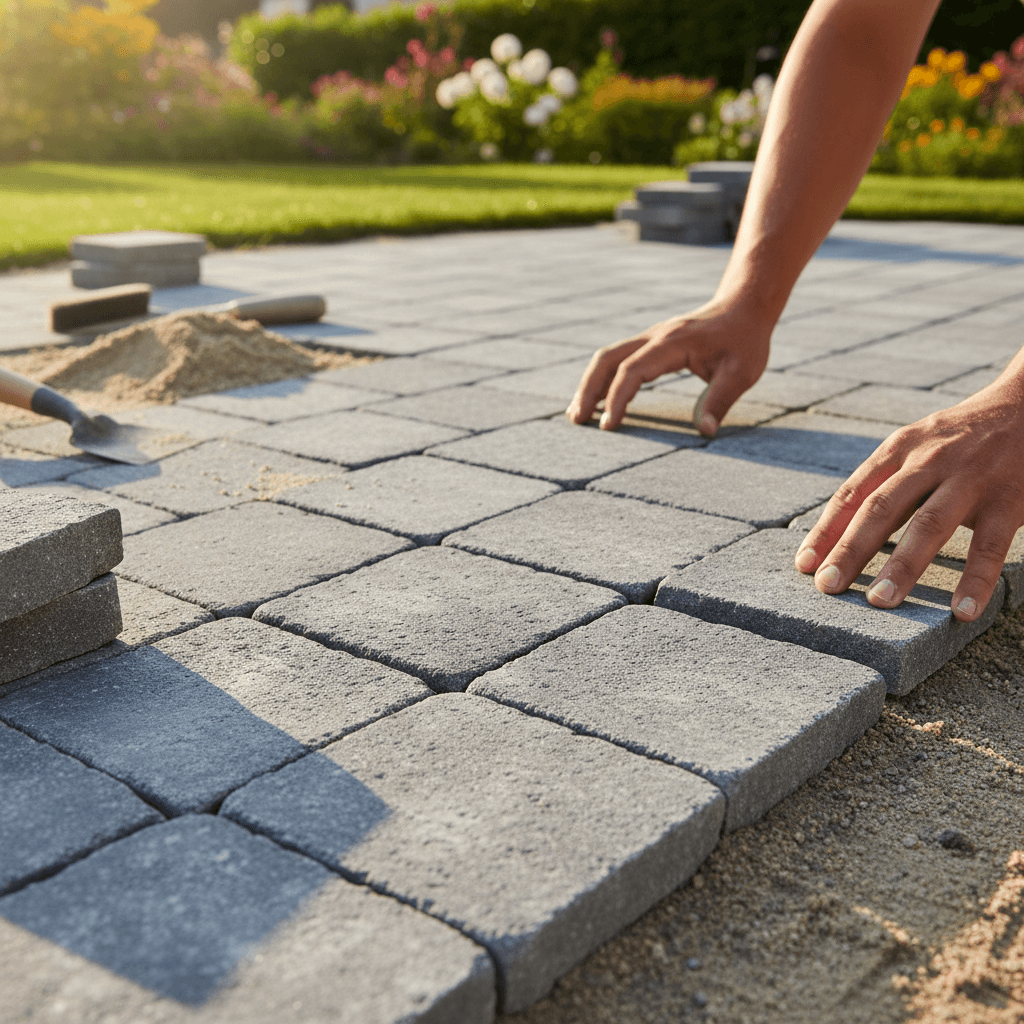 Professional hardscaping and patio installation